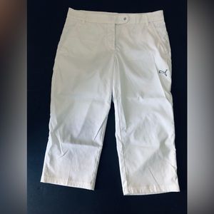 Puma Golf Flat Front Capri Pants/Shorts White - Women's Size 6